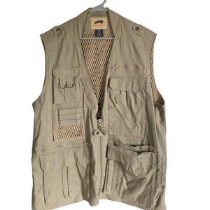 EUC The HUMVEE Khaki Cotton Safari Vest